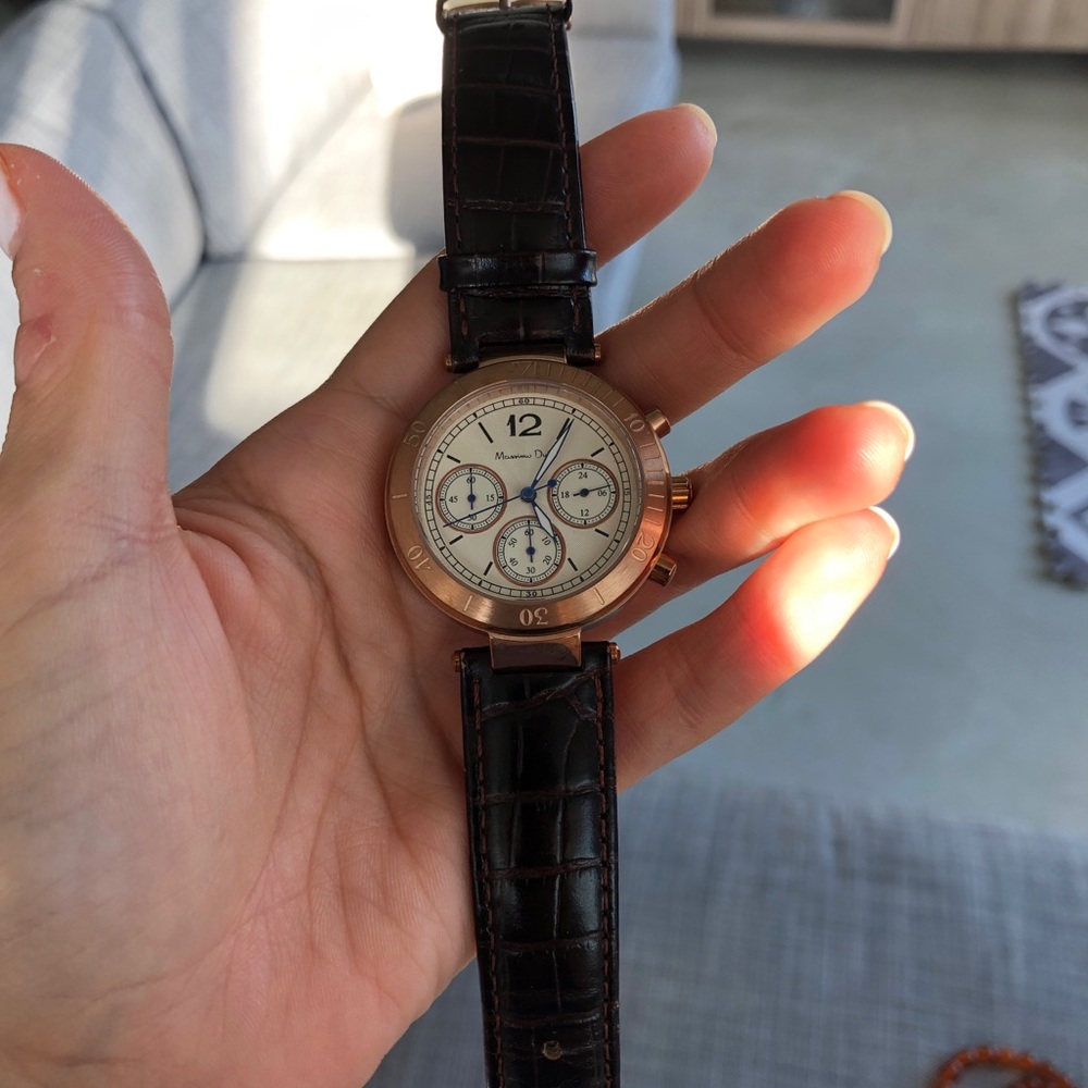 Massimo Dutti rose gold watch
